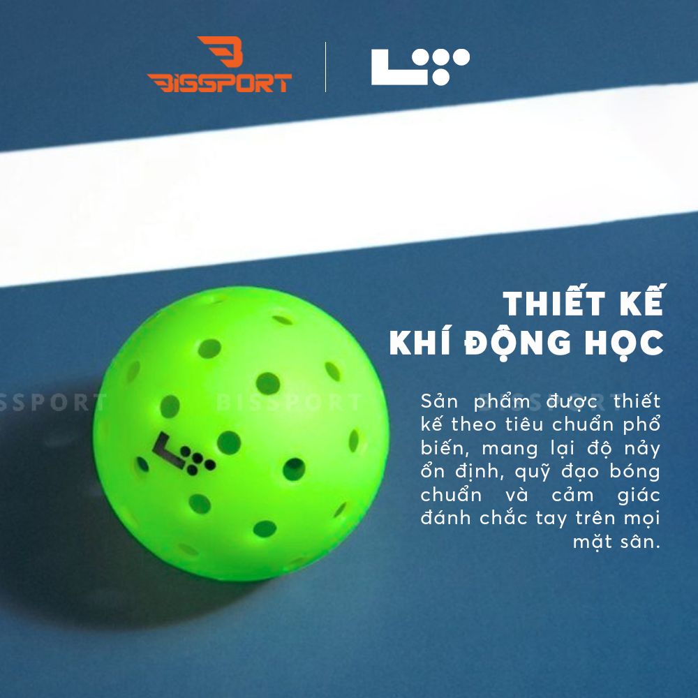 Hộp 3 Quả Bóng Pickleball LT48 Pro Chính Hãng - Đường Bay Chuẩn – Cảm Giác Đánh Chắc Tay - Chất Liệu Polymer